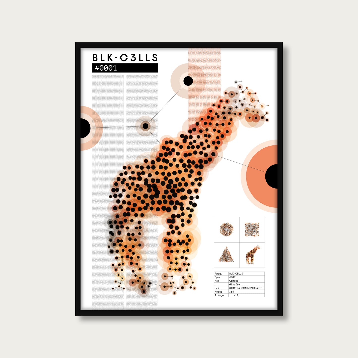 0001 girafe - Planche de specimen - mockup cadre