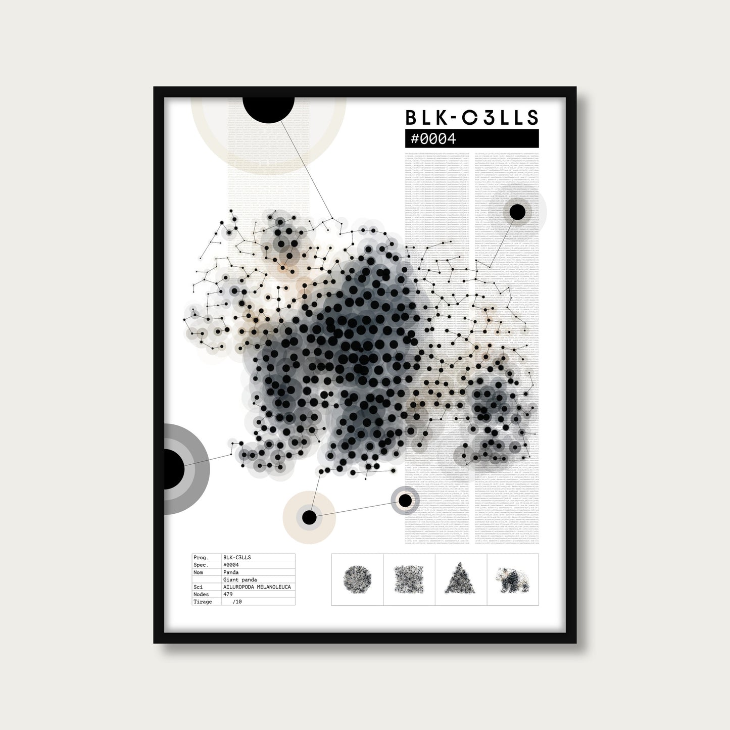BLK-C3LLS-0004-PANDA-Planche de specimen - poster cadre