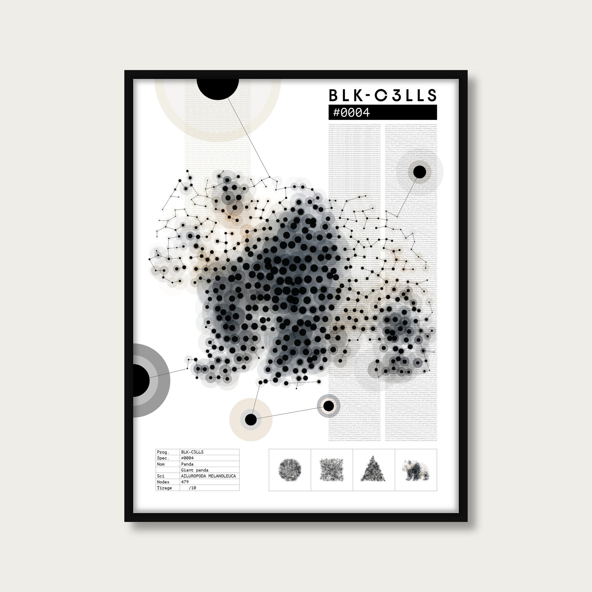 BLK-C3LLS-0004-PANDA-Planche de specimen - poster cadre