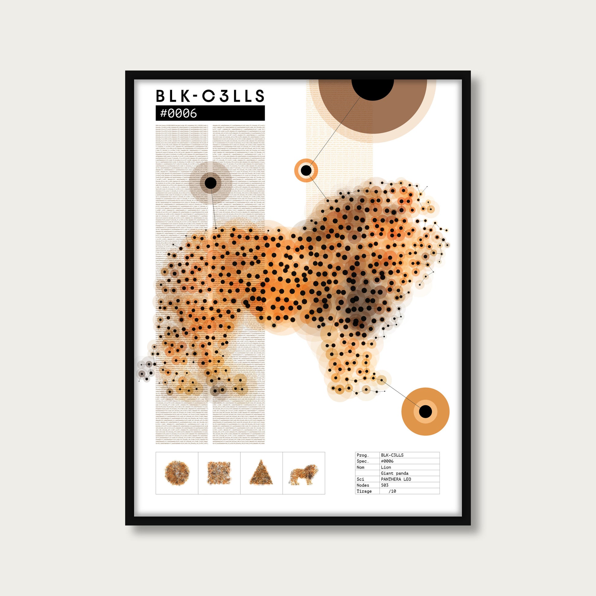 0006 lion - Planche de specimen - mockup cadre