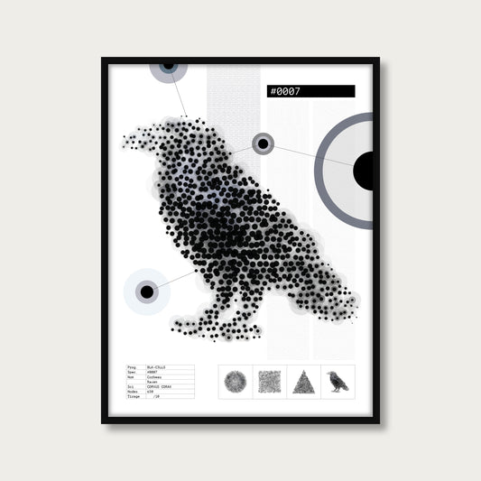 0007 corbeau - Planche de specimen - mockup cadre