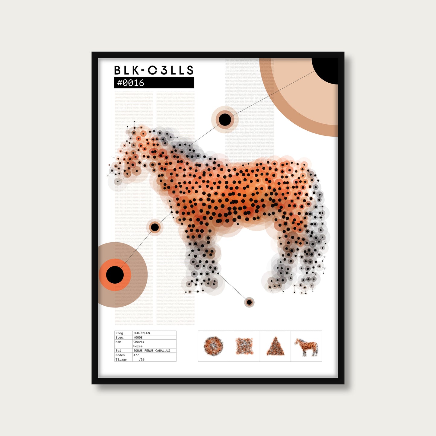 0016 cheval - Planche de specimen - mockup cadre
