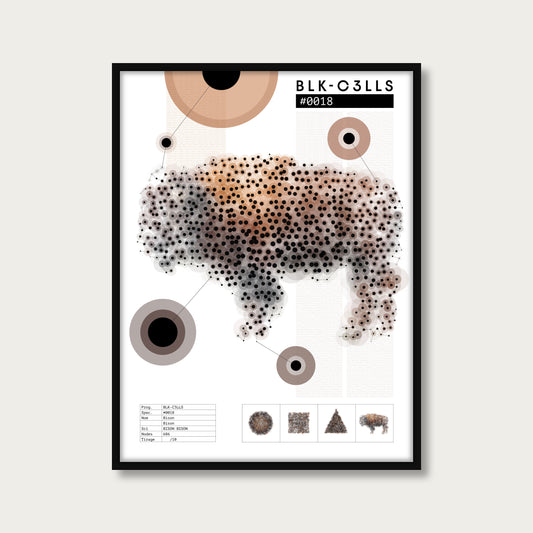 0018 bison - Planche de specimen - mockup cadre